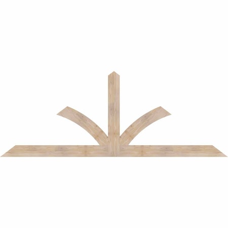 Ekena Millwork Richland Smooth Timber Gable Bracket, Douglas Fir, 108"W x 40"H x 1 1/2"D x 5 1/2"F, 9/12 Pitch GBW108X40X0206RIC00SDF